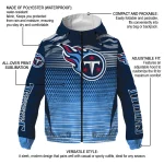 custom tennessee titans pattern layers navy windbreaker jacket best selling