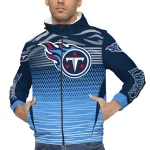 custom tennessee titans pattern layers navy windbreaker jacket best selling