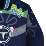 custom tennessee titans spongebob playtime navy blue varsity jacket best selling