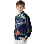 custom tennessee titans spongebob playtime navy blue varsity jacket best selling
