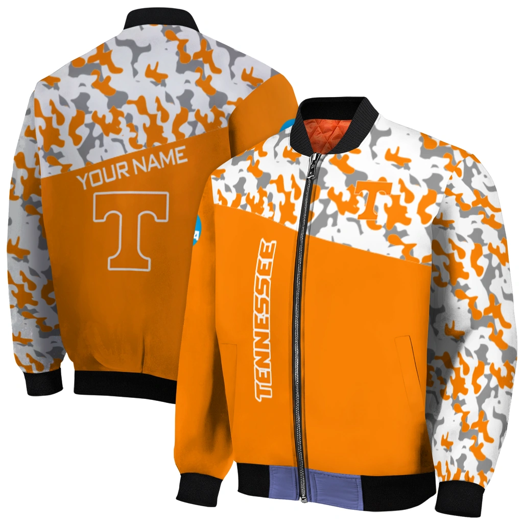 custom tennessee volunteers camouflage splash orange bomber jacket best selling custom tennessee volunteers camouflage splash orange bomber jacket best selling