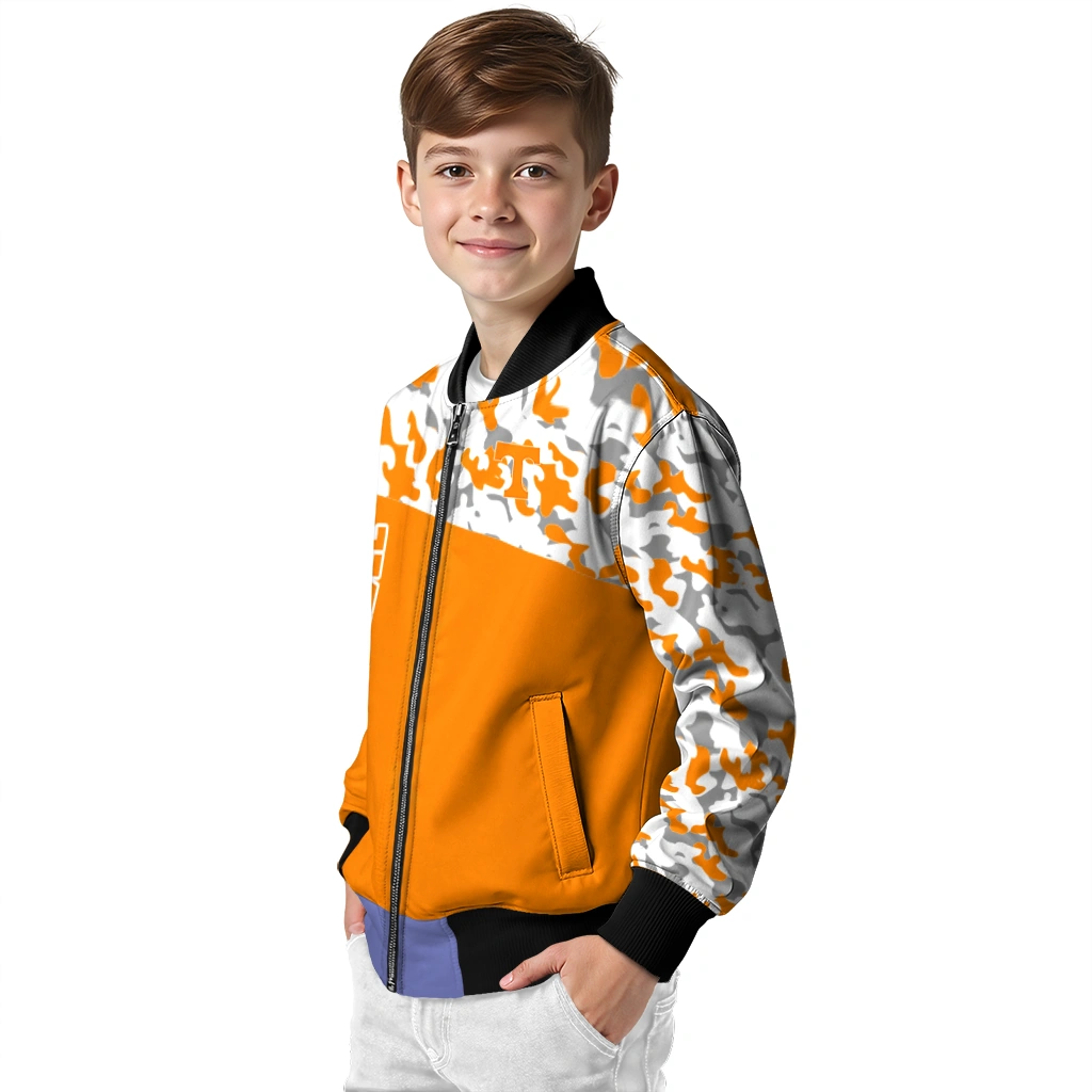 custom tennessee volunteers camouflage splash orange bomber jacket trendy custom tennessee volunteers camouflage splash orange bomber jacket trendy