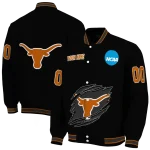 custom texas longhorns claw shred black varsity jacket best selling