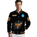 custom texas longhorns claw shred black varsity jacket best selling