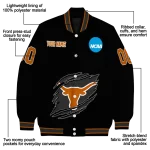 custom texas longhorns claw shred black varsity jacket best selling