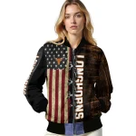 custom texas longhorns flag wood brown bomber jacket best selling
