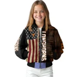 custom texas longhorns flag wood brown bomber jacket best selling