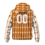 custom texas longhorns lightning strike grid orange windbreaker jacket best selling