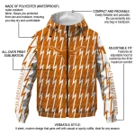custom texas longhorns lightning strike grid orange windbreaker jacket best selling