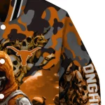 custom texas longhorns skull horde orange varsity jacket best selling