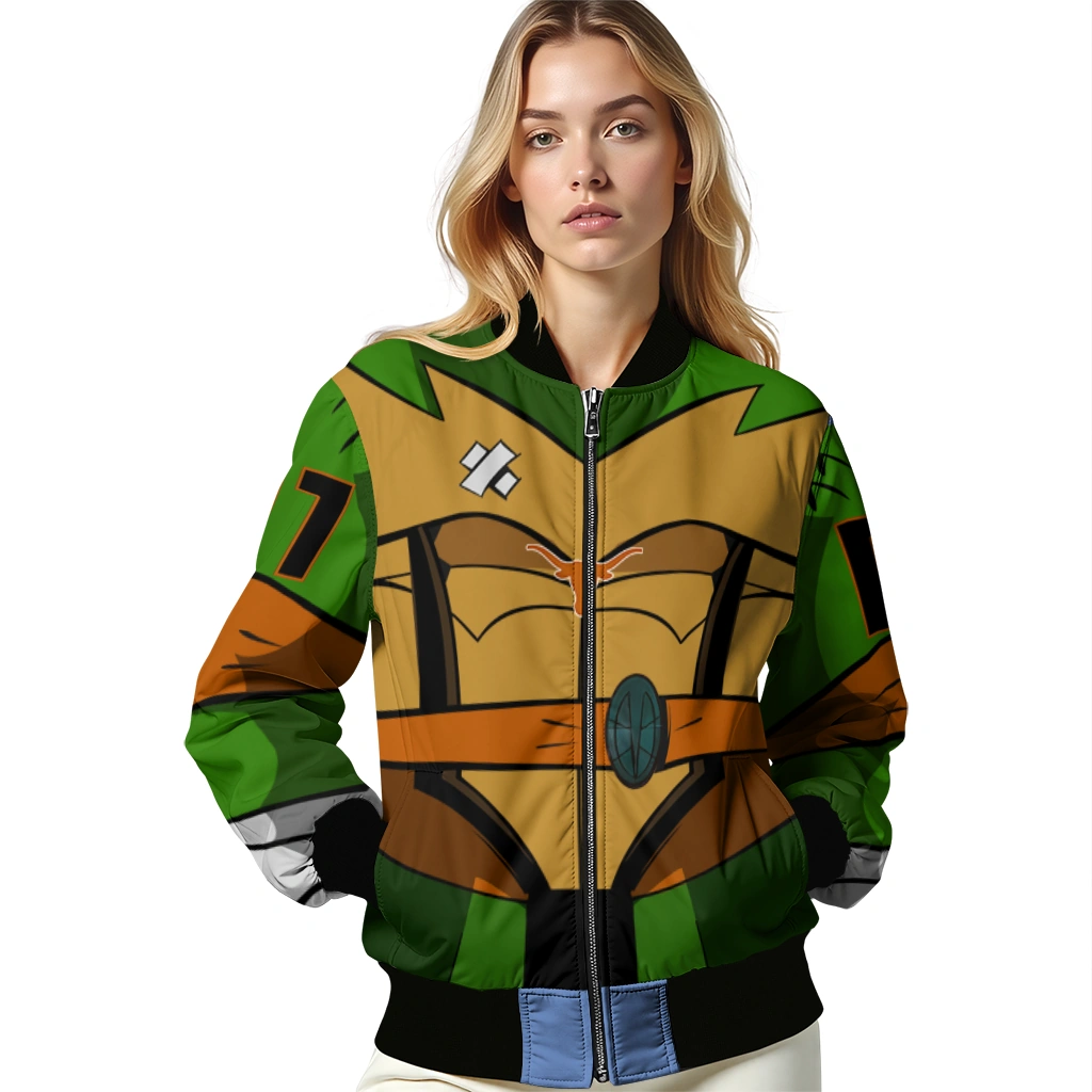 custom texas longhorns turtle armor bomber jacket latest model custom texas longhorns turtle armor bomber jacket latest model