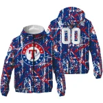 custom texas rangers brushstroke pattern blue windbreaker jacket best selling