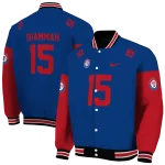 custom texas rangers team patch blue varsity jacket best selling