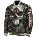 custom texas state bobcats camouflage skull camouflage varsity jacket best selling