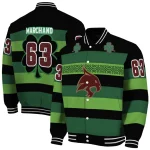 custom texas state bobcats clover green lines green black varsity jacket best selling