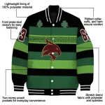 custom texas state bobcats clover green lines green black varsity jacket best selling