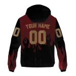 custom texas state bobcats flame trim maroon black windbreaker jacket best selling