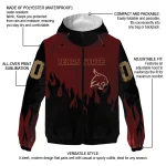 custom texas state bobcats flame trim maroon black windbreaker jacket best selling