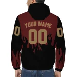 custom texas state bobcats flame trim maroon black windbreaker jacket best selling