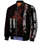 custom texas state bobcats star stripes maroon black bomber jacket best selling