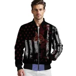 custom texas state bobcats star stripes maroon black bomber jacket best selling