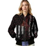 custom texas state bobcats star stripes maroon black bomber jacket best selling
