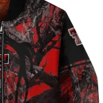 custom texas tech red raiders antlers motif red black bomber jacket best selling