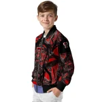 custom texas tech red raiders antlers motif red black bomber jacket best selling