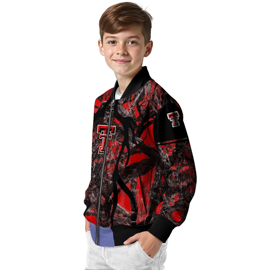 custom texas tech red raiders antlers motif red black bomber jacket trendy custom texas tech red raiders antlers motif red black bomber jacket trendy