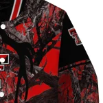 custom texas tech red raiders antlers motif red black varsity jacket best selling