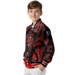 custom texas tech red raiders antlers motif red black varsity jacket best selling