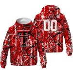 custom texas tech red raiders brushstroke pattern red windbreaker jacket best selling