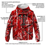 custom texas tech red raiders brushstroke pattern red windbreaker jacket best selling