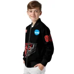 custom texas tech red raiders claw shred black bomber jacket best selling