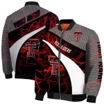 custom texas tech red raiders electric flash red bomber jacket best selling