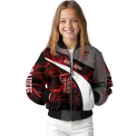 custom texas tech red raiders electric flash red bomber jacket best selling