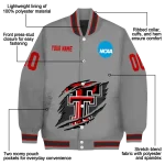 custom texas tech red raiders feral slash grey varsity jacket best selling