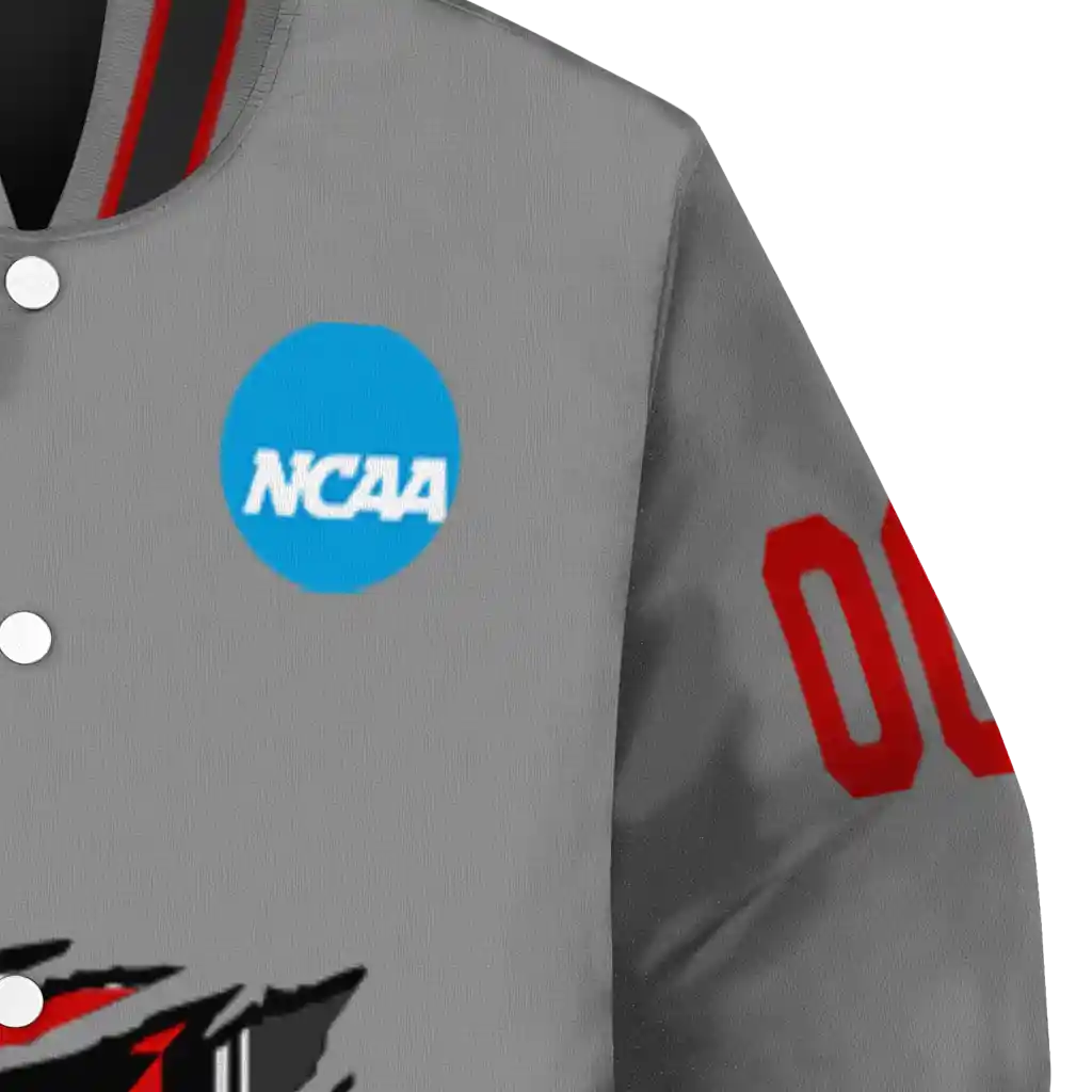 custom texas tech red raiders feral slash grey varsity jacket premium grade custom texas tech red raiders feral slash grey varsity jacket premium grade