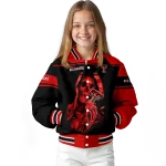 custom texas tech red raiders reaper hands red black varsity jacket best selling