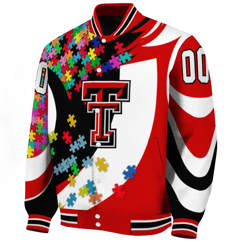 custom texas tech red raiders stars and stripes slashes red varsity jacket best selling custom texas tech red raiders stars and stripes slashes red varsity jacket best selling