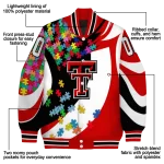 custom texas tech red raiders stars and stripes slashes red varsity jacket best selling