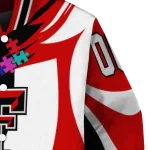 custom texas tech red raiders stars and stripes slashes red varsity jacket best selling