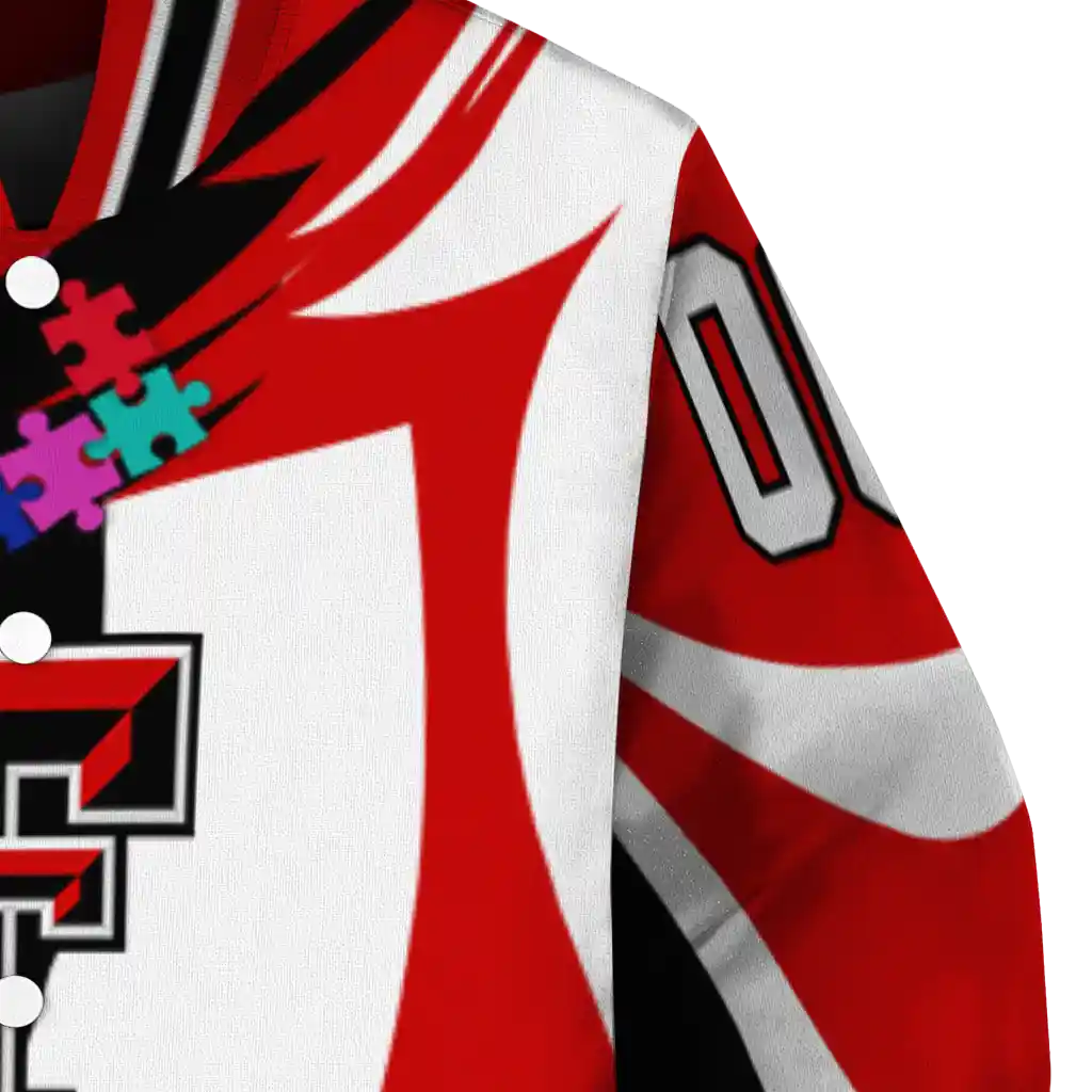 custom texas tech red raiders stars and stripes slashes red varsity jacket premium grade custom texas tech red raiders stars and stripes slashes red varsity jacket premium grade