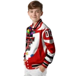 custom texas tech red raiders stars and stripes slashes red varsity jacket best selling