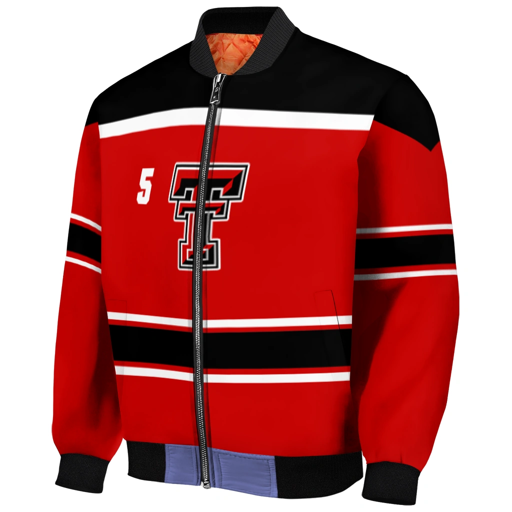 custom texas tech red raiders stripe statement red black bomber jacket fashion forward custom texas tech red raiders stripe statement red black bomber jacket fashion forward