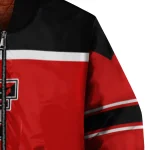 custom texas tech red raiders stripe statement red black bomber jacket best selling