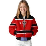 custom texas tech red raiders stripe statement red black bomber jacket best selling