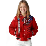 custom texas tech red raiders usa flag claws red varsity jacket best selling