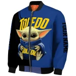 custom toledo rockets adorable yoda blue black bomber jacket best selling