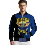 custom toledo rockets adorable yoda blue black bomber jacket best selling